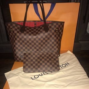 LV 100% Authentic Neverfull MM Tote